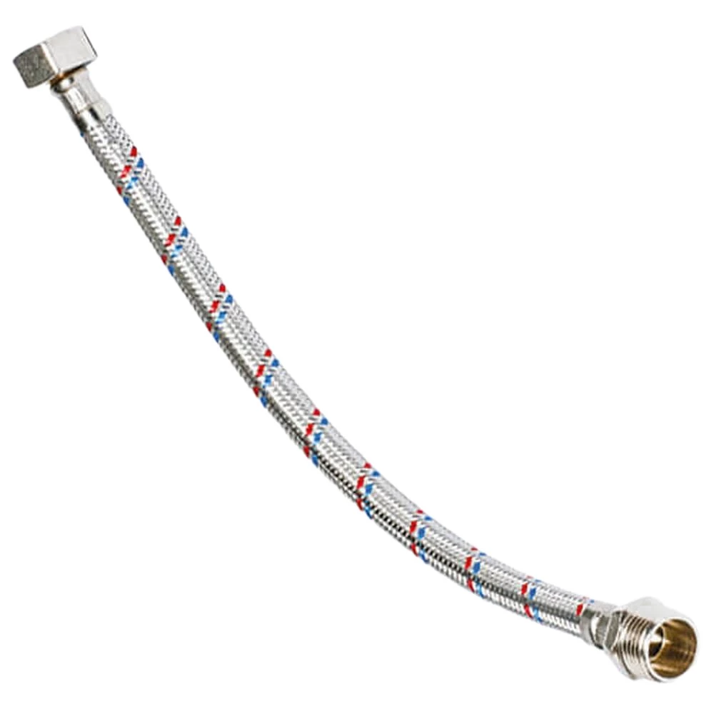 Подводка гибкая для воды ALTSTREAM Base Гигант 1/2″x1,5м d=20 мм оплетка нержавеющая сталь, накидная гайка/штуцер