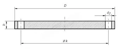Заглушка фланцевая Китай 2 1/2″ Ду65 Ру16 нержавеющая сталь AISI316, DIN 2527