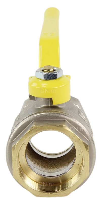 Кран шаровой LD Pride 47.20.В-В.Р GAS (аналог 11Б27П) 3/4″ Ду20 Ру40 ГАЗ полнопроходной, двухходовой, латунь ЛС59-1 никелированная, уплотнение - фторопласт, внутренняя резьба, ручка-рычаг