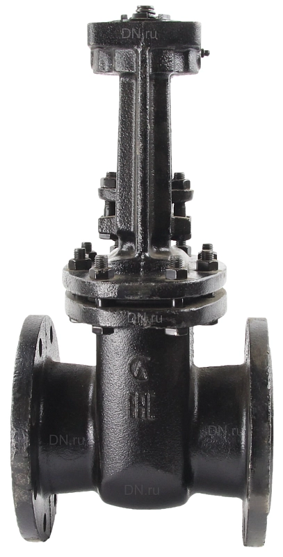Задвижка параллельная 30ч906бр ЛМЗ Ду80 Ру16 фланцевая, клин - двухдисковый, шпиндель - выдвижной, корпус - чугун, уплотнение - металл, с голым штоком