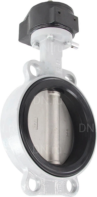 Затвор дисковый поворотный ABRA BUV-VF863D Ду200 Ру16 межфланцевый, корпус - чугун GG25, диск - нержавеющая сталь AISI 316, уплотнение - NBR, с редуктором